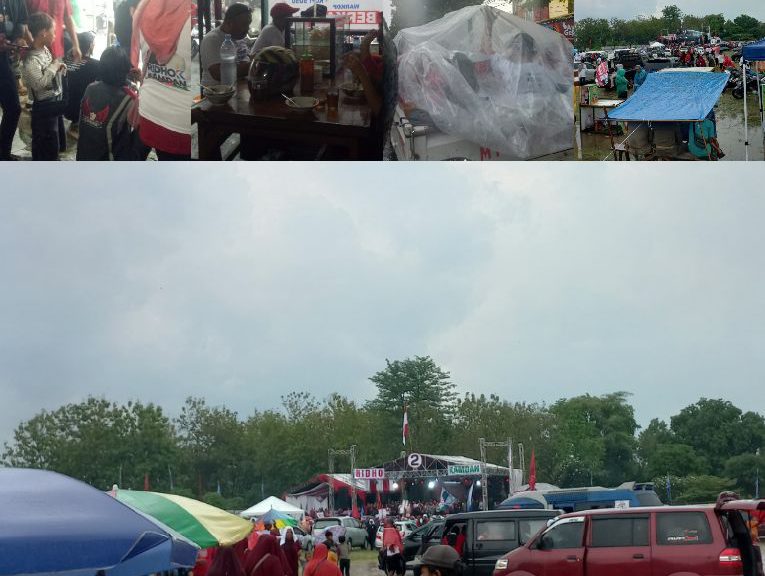 Kampanye Akbar 02 Diguyur Hujan Lebat