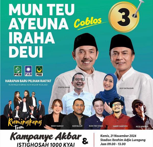 Kampanye Akbar Yanuar-Udin Digelar Besok, 1000 Kyai Kuningan Bakal Hadir